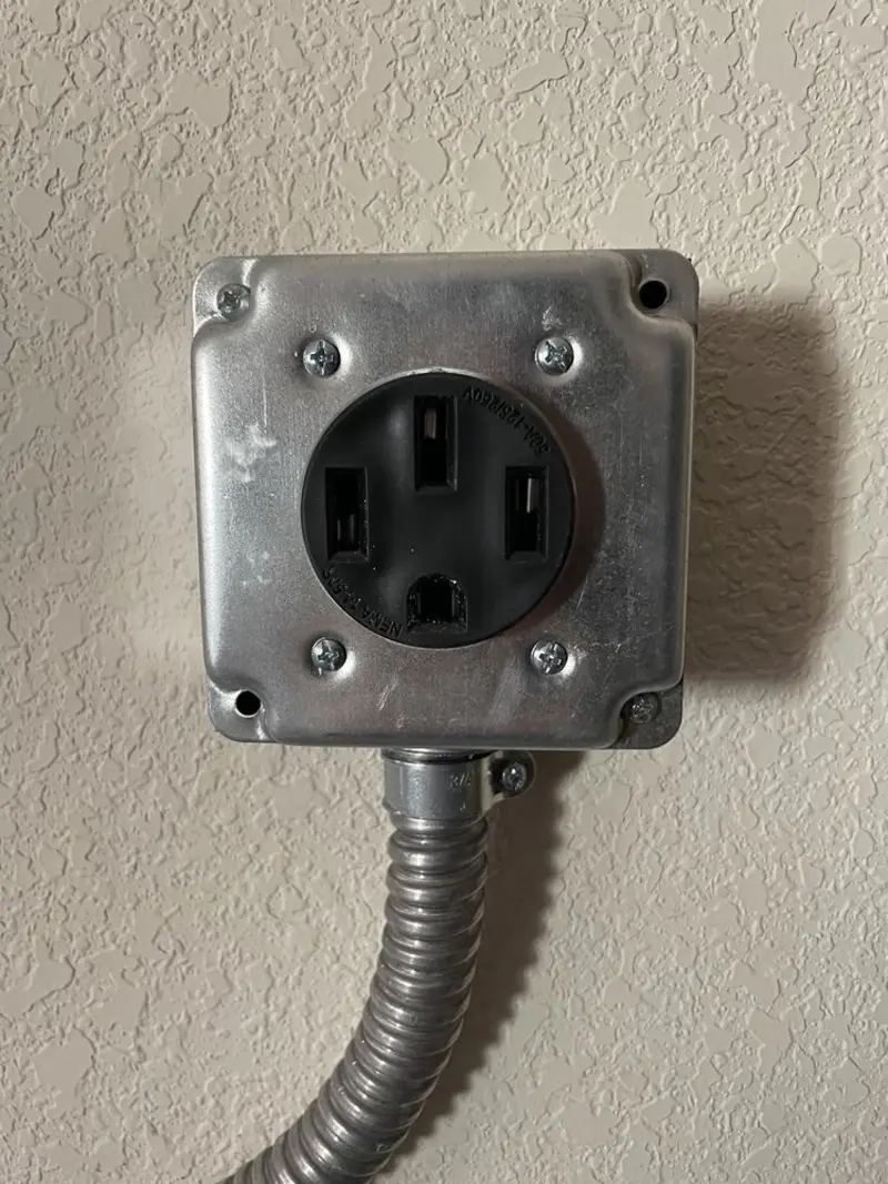 NEMA 14-50 outlet installed for Electrical Panel Upgrade in Delshire