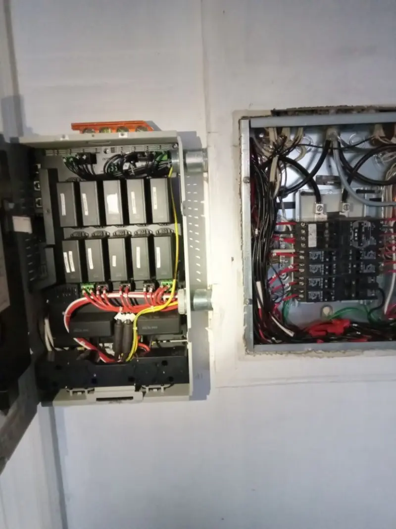 Electrical panel upgrade completed for Security Camera Wiring in Delshire